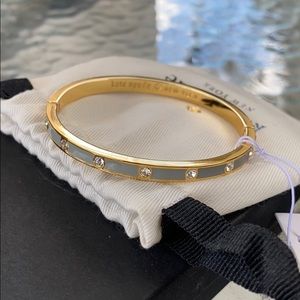Kate Spade Gold, Crystal & Grey Bangle Bracelet